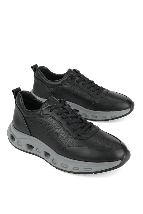 Hakiki Deri Erkek Günlük Ayakkabı Siyah