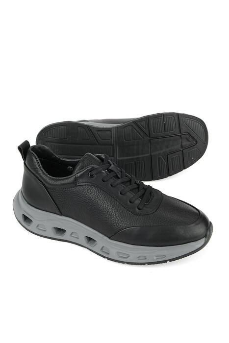 Hakiki Deri Erkek Günlük Ayakkabı Siyah