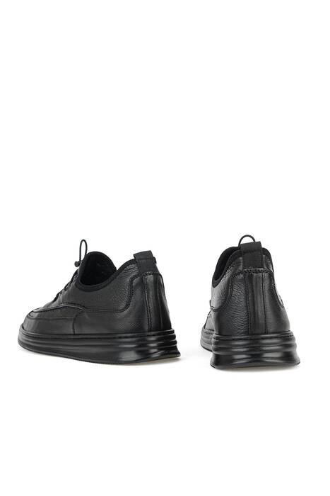 Hakiki Deri Erkek Günlük Ayakkabı Siyah