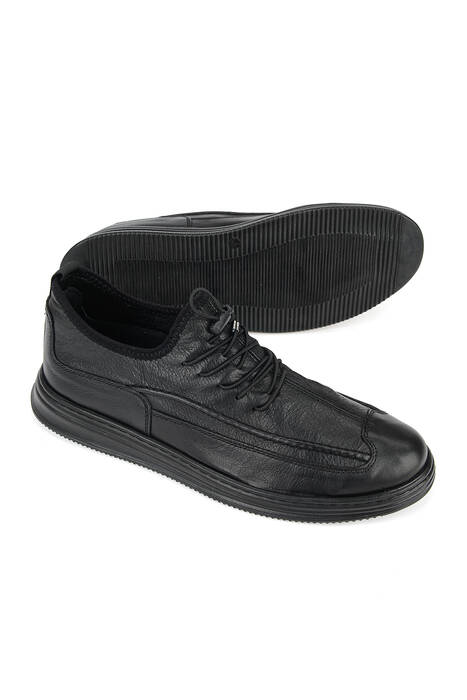 Hakiki Deri Erkek Günlük Ayakkabı Siyah