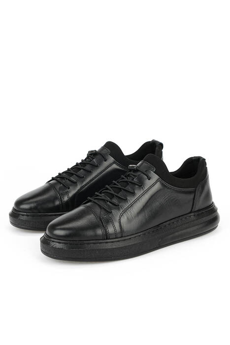 Hakiki Deri Erkek Günlük Ayakkabı Siyah