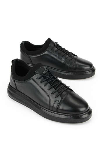 Ziya - Black Genuine Leather Men's Casual Shoes (1)
