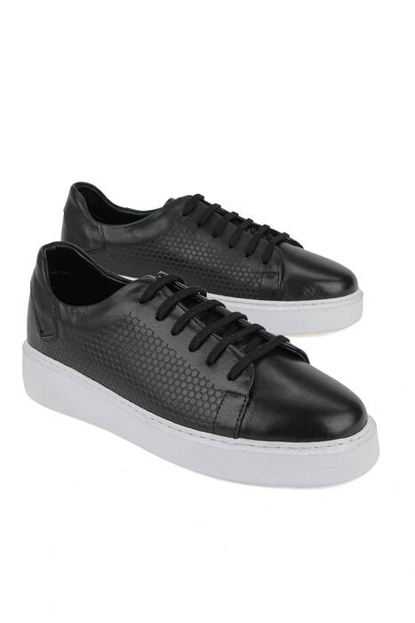 Hakiki Deri Erkek Günlük Ayakkabı Siyah