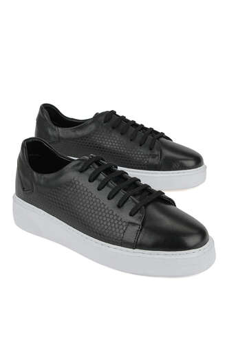 Ziya - Black Genuine Leather Men's Casual Shoes (1)