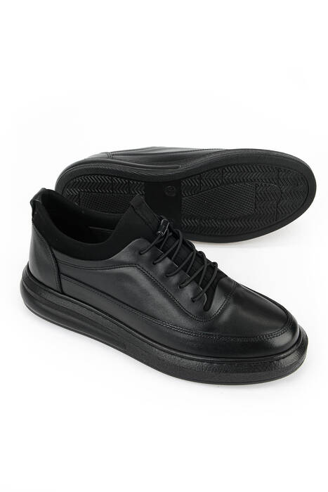 Hakiki Deri Erkek Günlük Ayakkabı Siyah