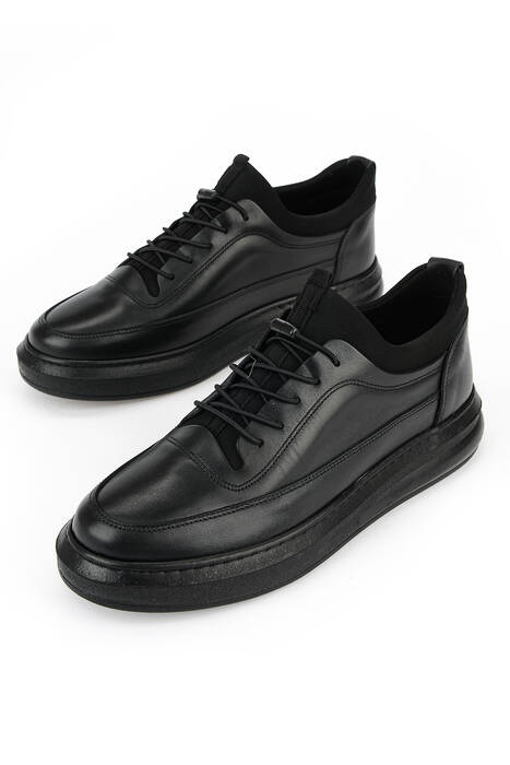 Hakiki Deri Erkek Günlük Ayakkabı Siyah