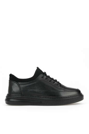Ziya - Black Genuine Leather Men's Casual Shoes