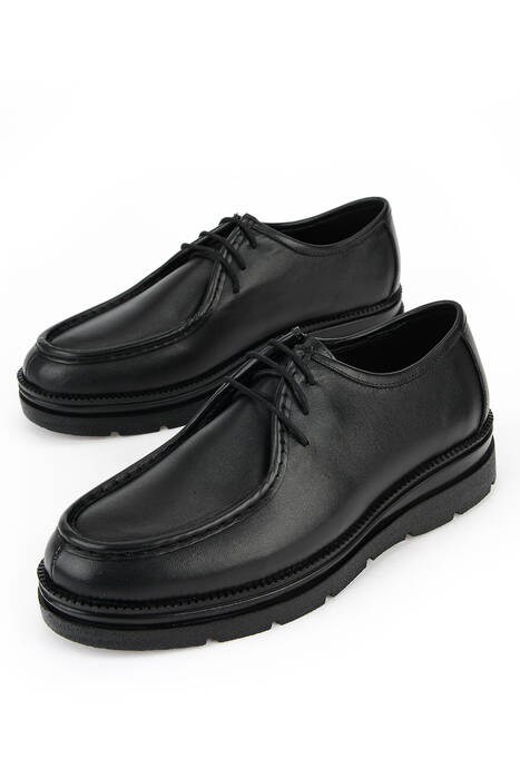 Hakiki Deri Erkek Günlük Ayakkabı Siyah