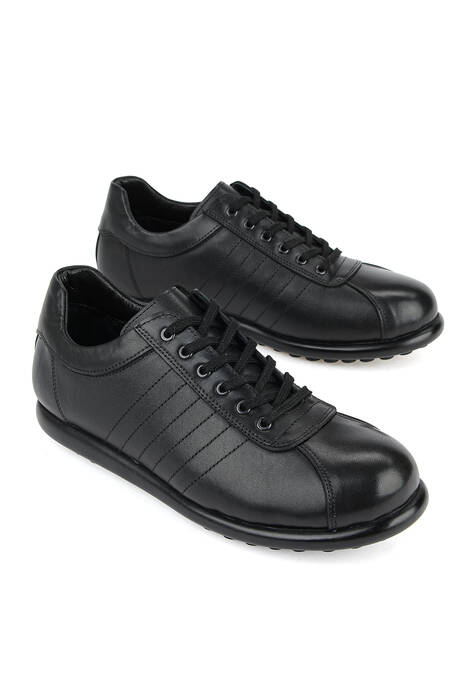 Hakiki Deri Erkek Günlük Ayakkabı Siyah