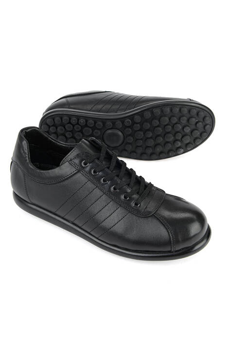 Hakiki Deri Erkek Günlük Ayakkabı Siyah