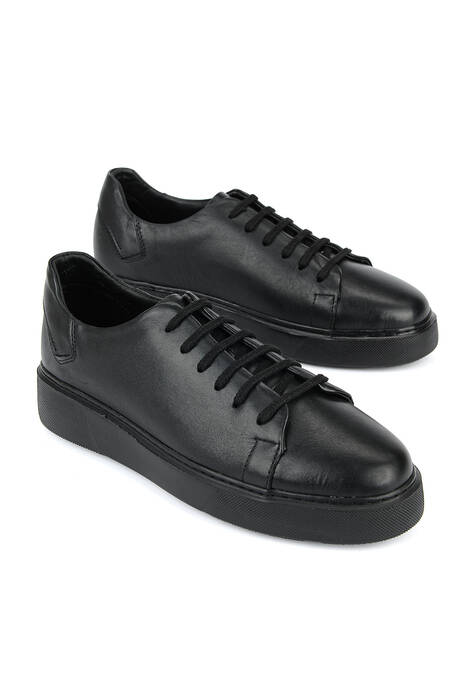 Hakiki Deri Erkek Günlük Ayakkabı Siyah