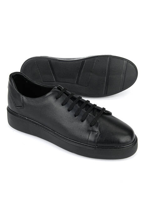 Hakiki Deri Erkek Günlük Ayakkabı Siyah