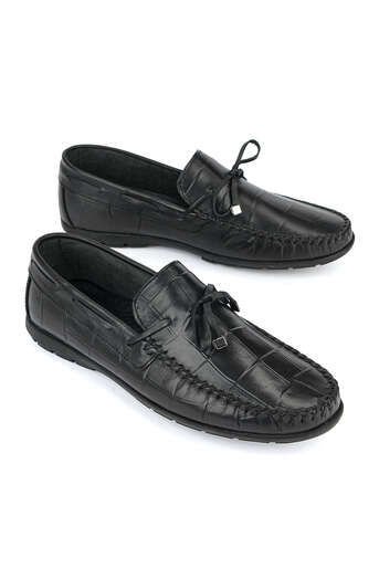 Ziya - Hakiki Deri Erkek Günlük Ayakkabı Siyah (1)