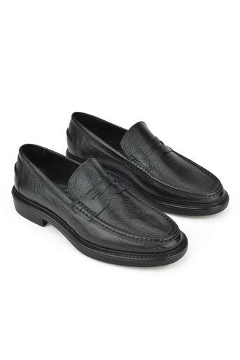 Ziya - Hakiki Deri Erkek Günlük Ayakkabı Siyah (1)