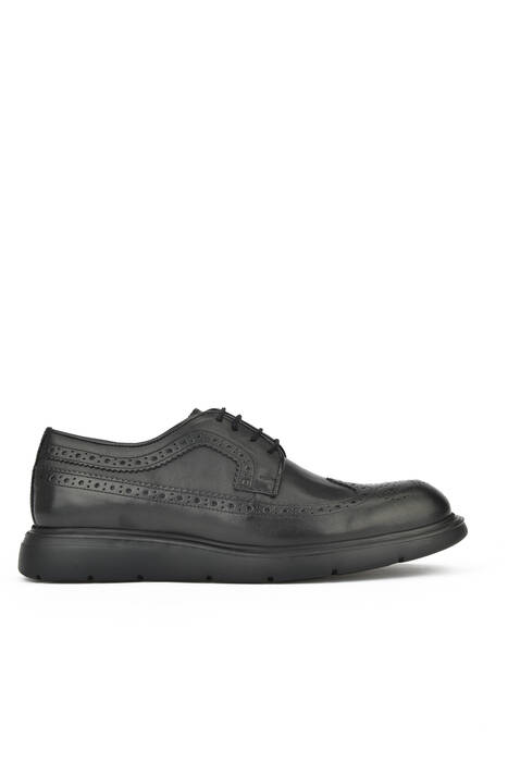 Black Genuine Leather Men's Casual Shoes
