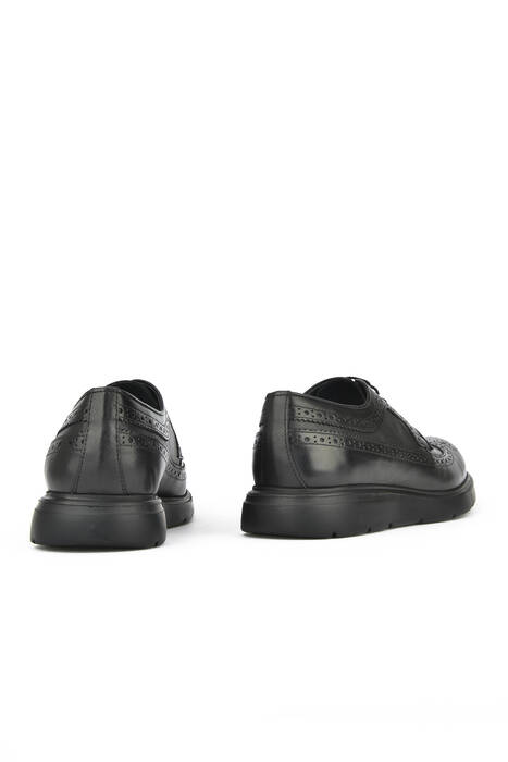 Black Genuine Leather Men's Casual Shoes