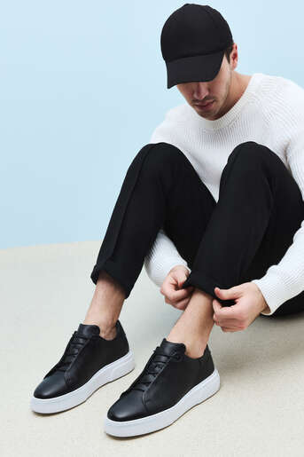 Ziya - Black Genuine Leather Men's Casual Shoes (1)