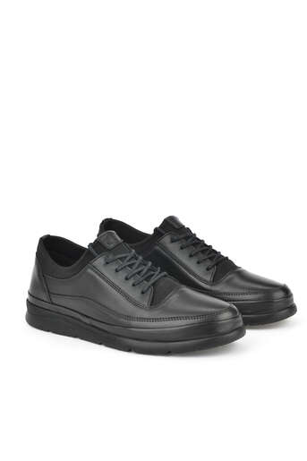 Ziya - Black Genuine Leather Men's Casual Shoes (1)