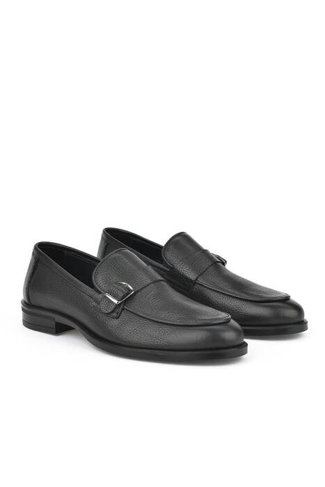 Black Genuine Leather Men's Casual Shoes