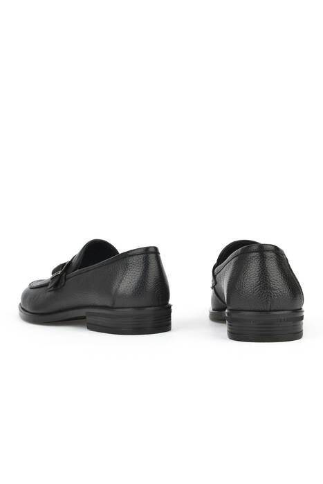 Black Genuine Leather Men's Casual Shoes