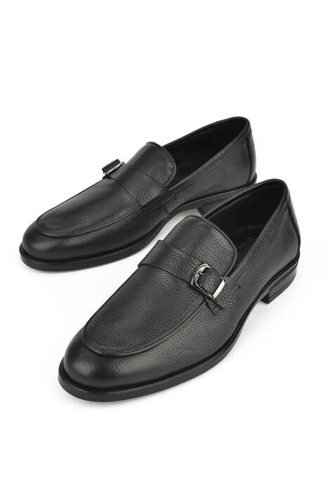 Black Genuine Leather Men's Casual Shoes