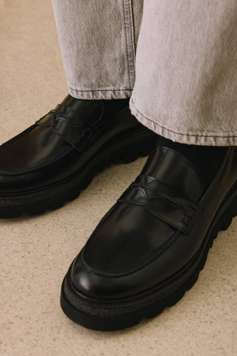 Hakiki Deri Erkek Günlük Ayakkabı Siyah