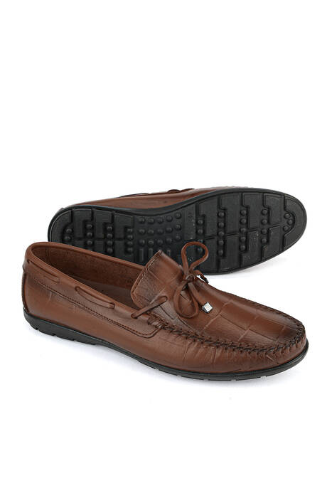 Hakiki Deri Erkek Günlük Ayakkabı Taba