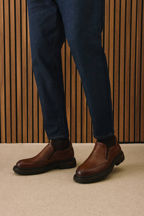 Hakiki Deri Erkek Günlük Ayakkabı Taba Hakiki Deri Erkek Günlük Ayakkabı Taba