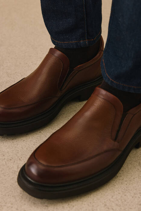 Hakiki Deri Erkek Günlük Ayakkabı Taba Hakiki Deri Erkek Günlük Ayakkabı Taba