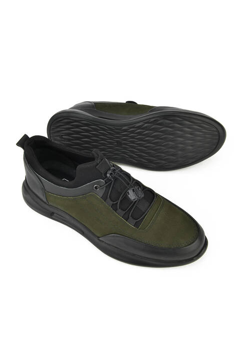 Hakiki Deri Erkek Günlük Ayakkabı Yeşil