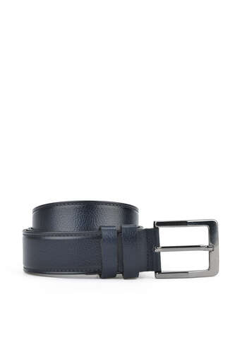 Ziya - Navy Blue Genuine Leather Men's Belts