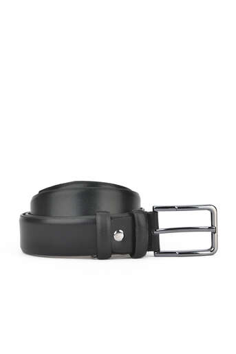Ziya - Black Genuine Leather Men's Belts