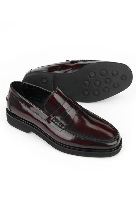 Hakiki Deri Erkek Klasik Ayakkabı Bordo