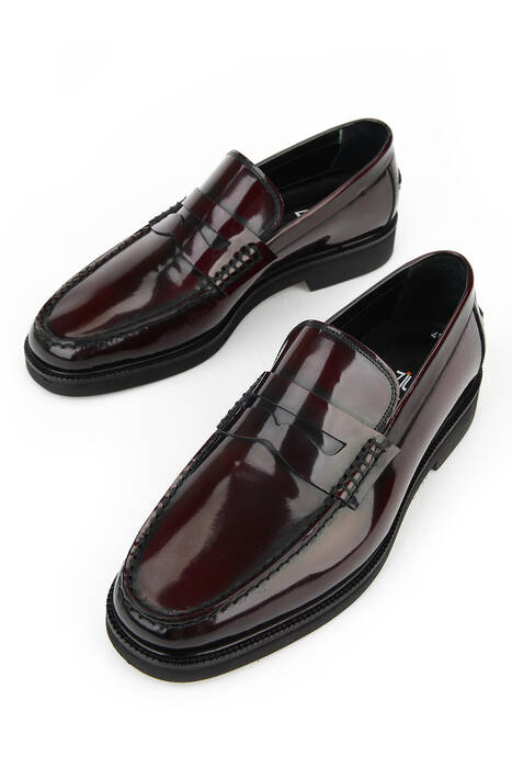 Hakiki Deri Erkek Klasik Ayakkabı Bordo