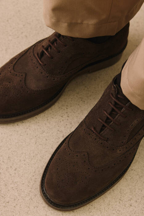 Hakiki Deri Erkek Klasik Ayakkabı Kahverengi