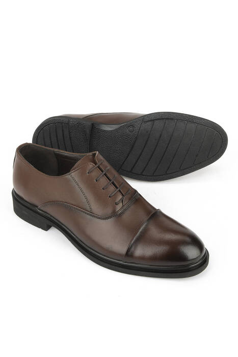 Hakiki Deri Erkek Klasik Ayakkabı Kahverengi