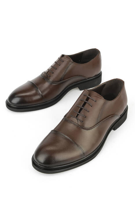 Hakiki Deri Erkek Klasik Ayakkabı Kahverengi