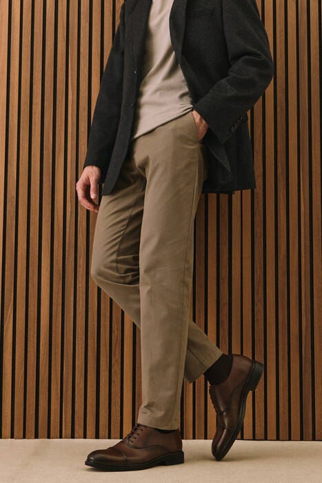 Hakiki Deri Erkek Klasik Ayakkabı Kahverengi