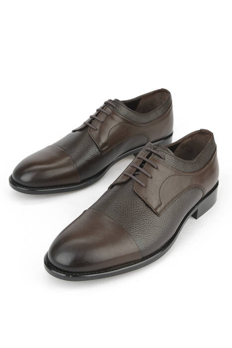 Hakiki Deri Erkek Klasik Ayakkabı Kahverengi