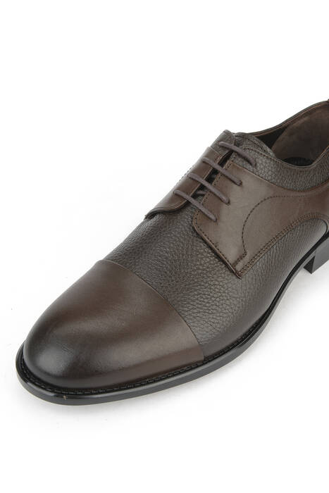Hakiki Deri Erkek Klasik Ayakkabı Kahverengi