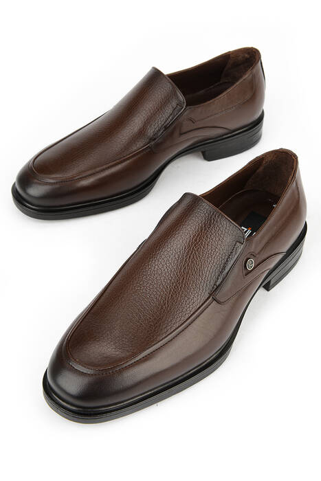 Hakiki Deri Erkek Klasik Ayakkabı Kahverengi