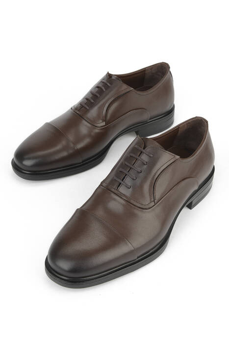 Hakiki Deri Erkek Klasik Ayakkabı Kahverengi