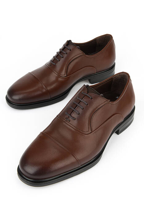 Hakiki Deri Erkek Klasik Ayakkabı Kahverengi
