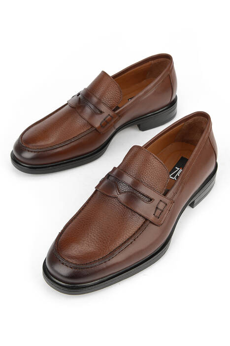 Hakiki Deri Erkek Klasik Ayakkabı Kahverengi