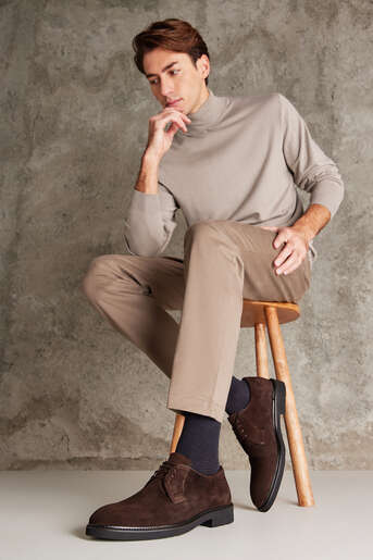 Ziya - Brown Genuine Leather Men's Formal Shoes