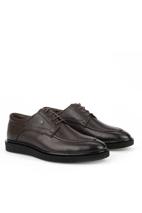 Hakiki Deri Erkek Klasik Ayakkabı Kahverengi