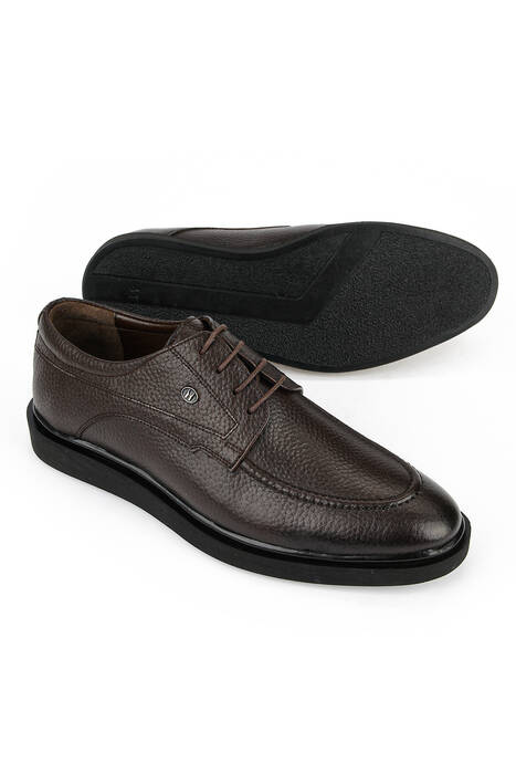 Hakiki Deri Erkek Klasik Ayakkabı Kahverengi
