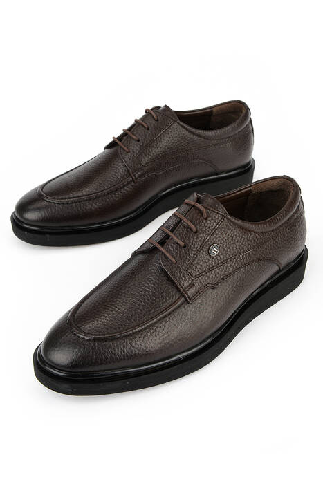 Hakiki Deri Erkek Klasik Ayakkabı Kahverengi