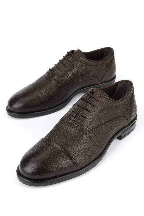 Hakiki Deri Erkek Klasik Ayakkabı Kahverengi