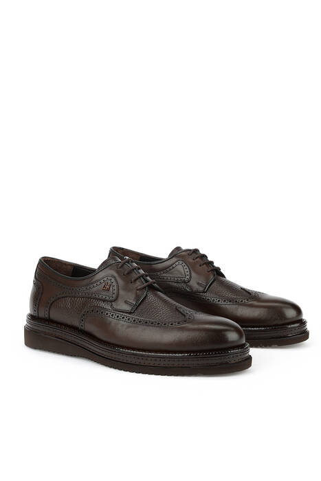 Hakiki Deri Erkek Klasik Ayakkabı Kahverengi